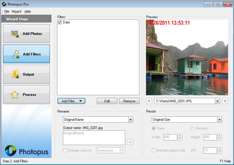 Watermark date and time