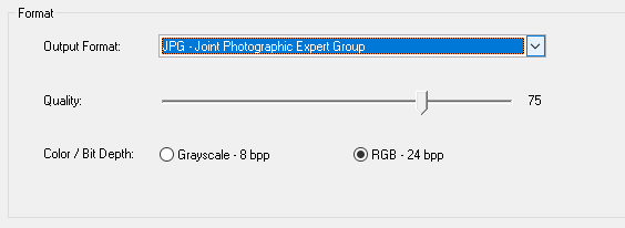 Output Format JPEG PNG